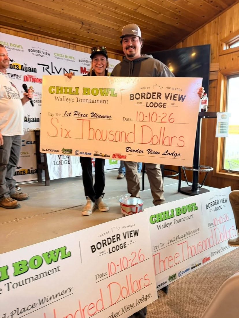 Chili Bowl Walleye Tournament 2026 winners at Border View Lodge